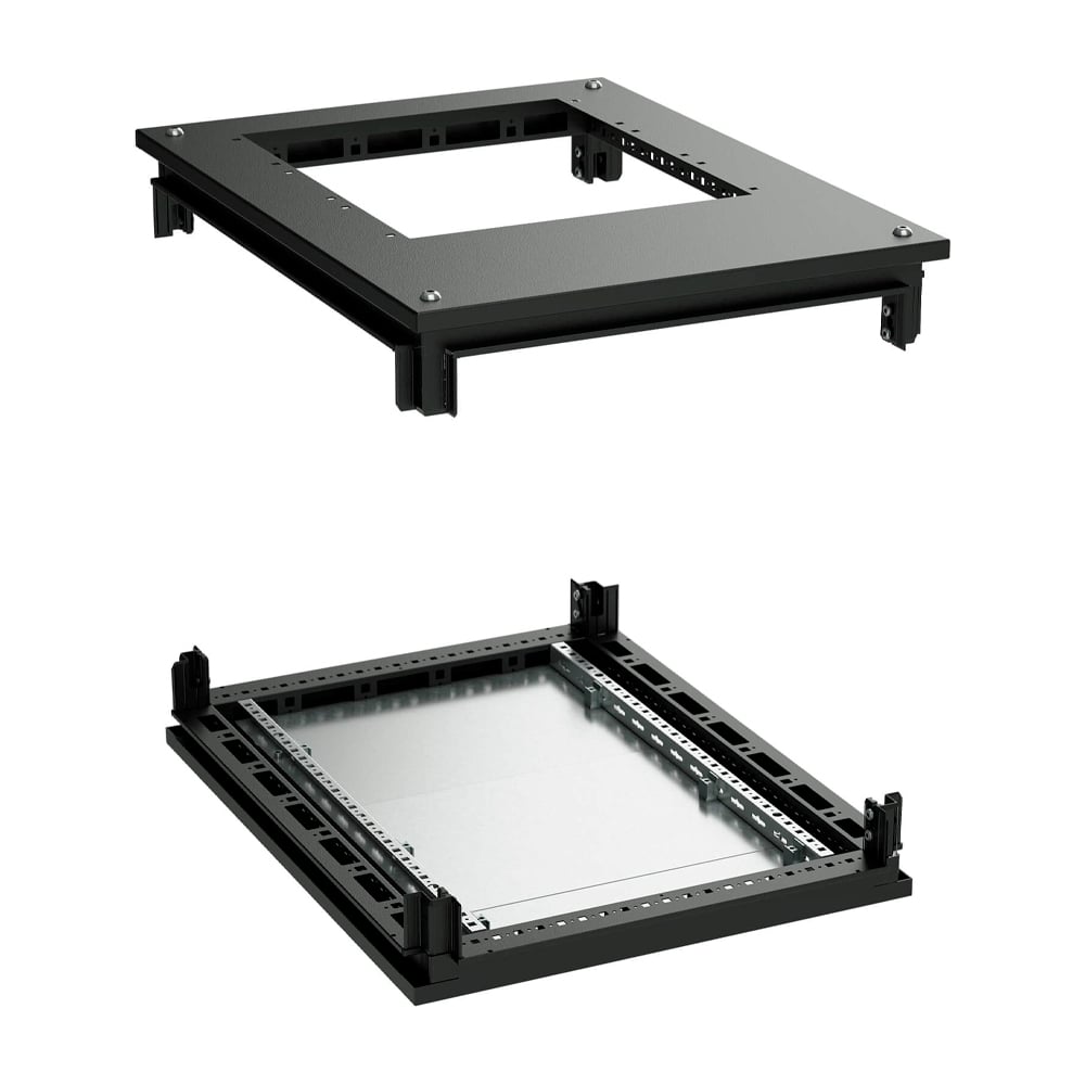 Крыша с фланцем и основание DKC для напольных 19" it-корпусов дкс серии cqe 800x1000, ral9005 R5KTB810FITB