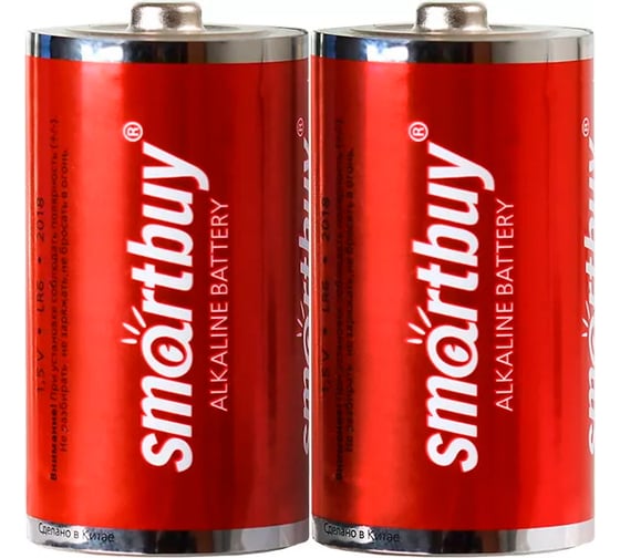 Изображение товара Батарейка Smartbuy алкалиновая lr14/2b (12/192) упаковка 2 шт. SBBA-C02B