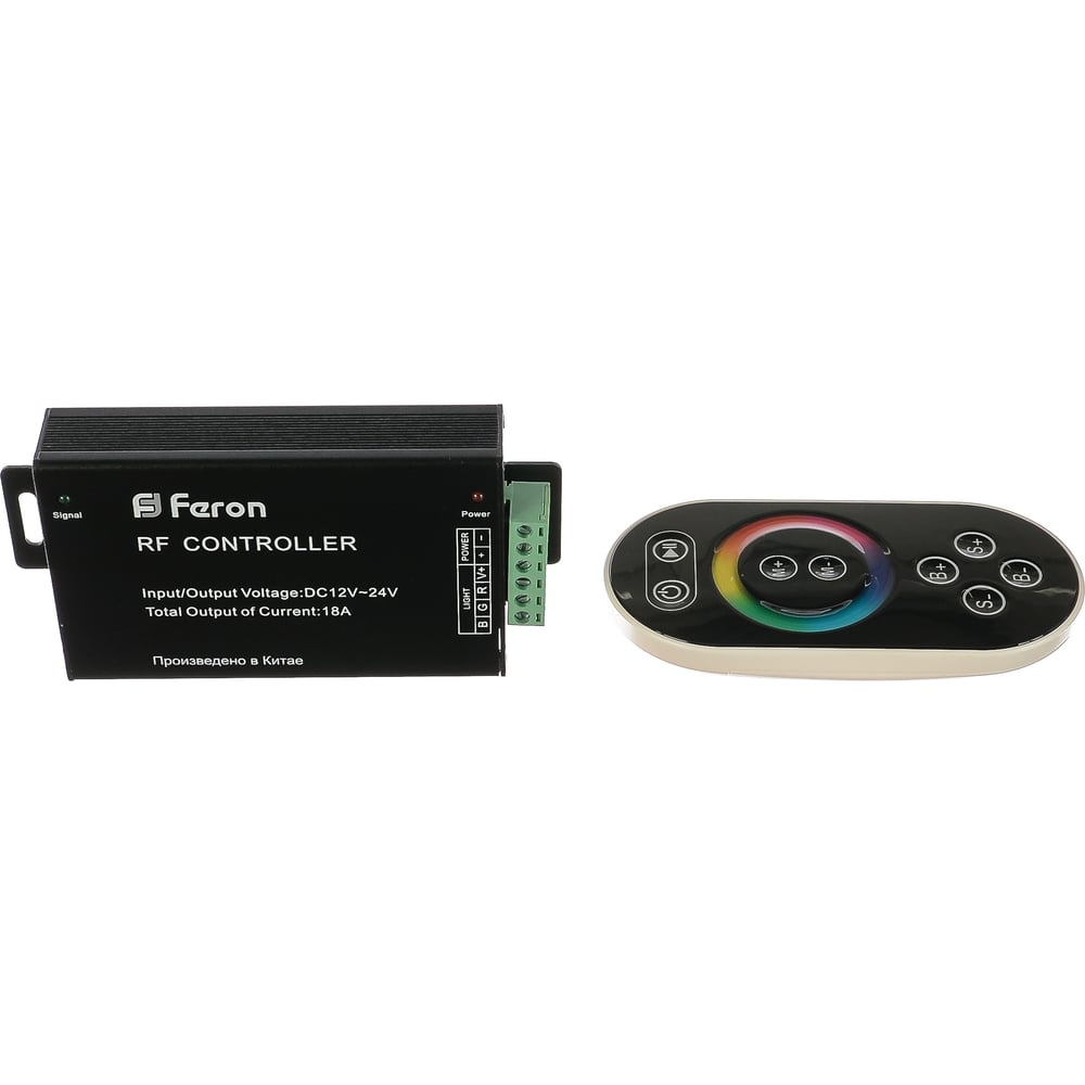 фото Контроллер для светодиодной ленты feron с пу черный, 18а12-24v, ld55, 21557