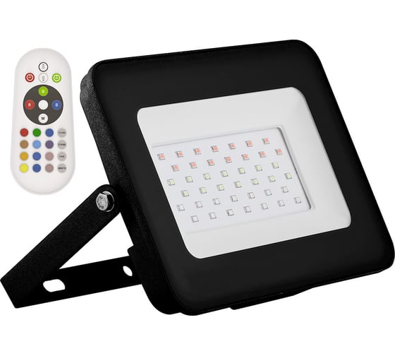 Изображение товара Светодиодный прожектор FERON 2835SMD, 20W RGB AC220V50Hz IP65, черный, LL-611 29701