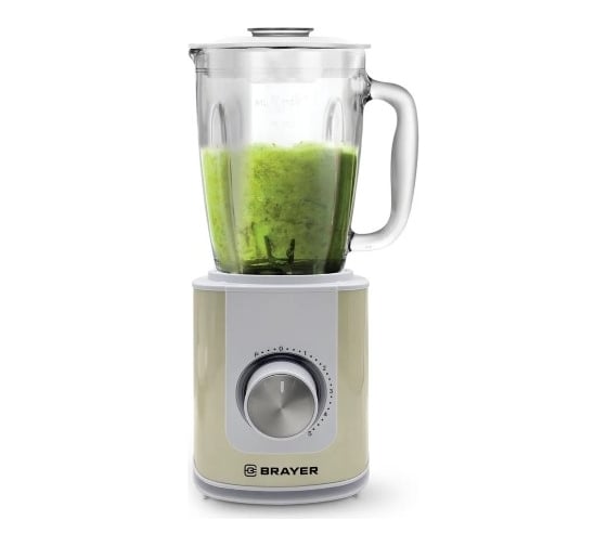 Изображение товара Настольный блендер BRAYER 1205BR 1200 Вт, стекло, 1,75 л, 6 титановых ножей, импульс, колка льда BR1205