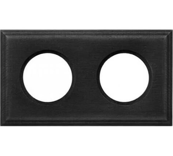 Изображение товара 2-х постовая рамка Bironi угольно-черный, скрытый монтаж BF4 BF4-620-119