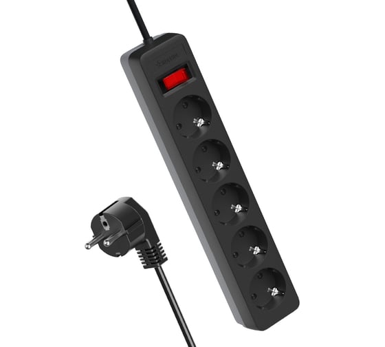 Изображение товара Удлинитель с сетевым фильтром КОСМОС 5х3м с заземл. 10А IP20 2.2кВт 3х0.75 FKsm3m-5g(B)