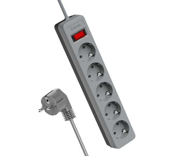 Изображение товара Удлинитель с сетевым фильтром КОСМОС 5х5м с заземл. 10А IP20 2.2кВт 3х0.75 FKsm5m-5g(G)