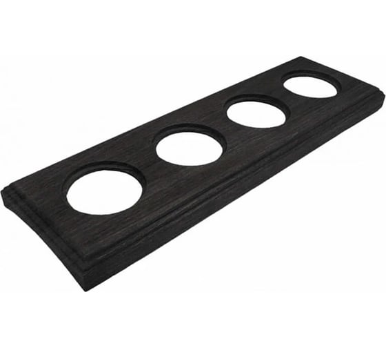 Изображение товара 4 постовая рамка Bironi угольно-черный, на бревно 240мм, скрытый монтаж BF4C24-640-119