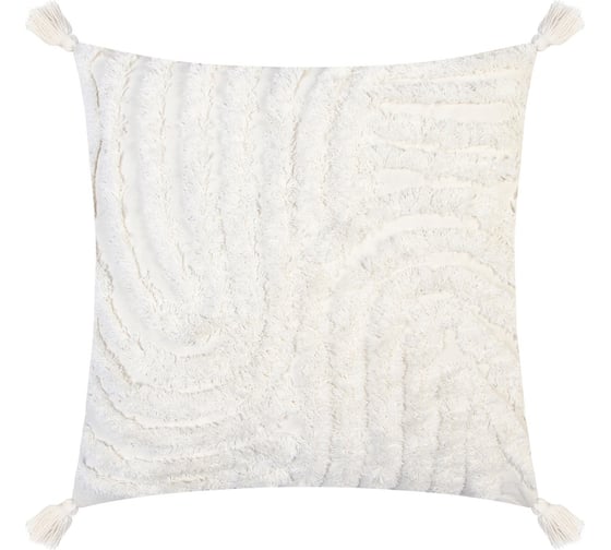 Изображение товара Декоративная наволочка Этель бохо, 45х45 см, молочный, 100% хлопок 9691605