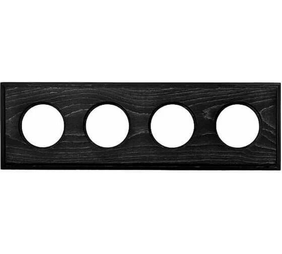 Изображение товара 4-х постовая рамка Bironi угольно-черный, скрытый монтаж BF4 BF4-640-119