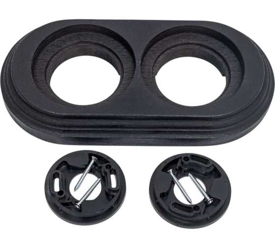 Изображение товара 2 постовая рамка Bironi Ришелье накладной монтаж, цвет угольно-черный BF1-620-119