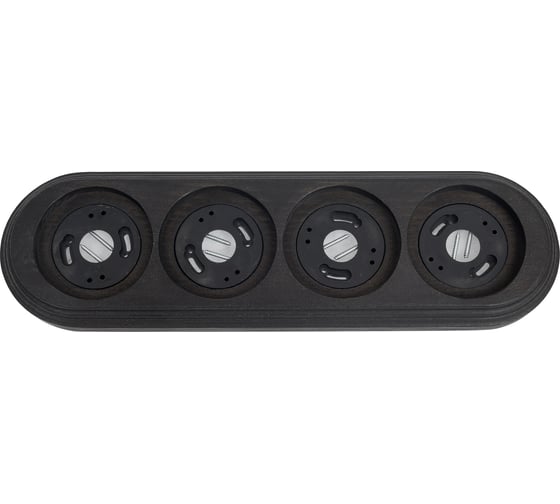 Изображение товара 3 постовая рамка Bironi Ришелье накладной монтаж, цвет угольно-черный BF1-640-119