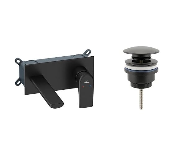 Изображение товара Встраиваемый смеситель для раковины Wellsee ICON! for life в наборе 3 в 1 201000442