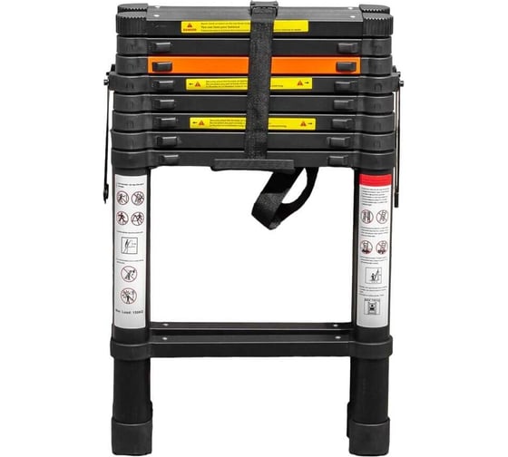 Изображение товара Телескопическая алюминиевая бытовая стремянка ROCKFORCE 2.6 м RF-UP260-2