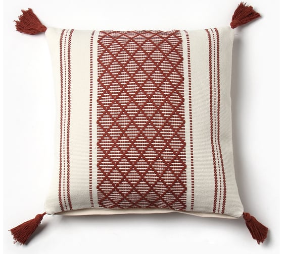 Изображение товара Декоративная наволочка Этель сканди, 45х45 см, бордо, 100% п/э 9656462