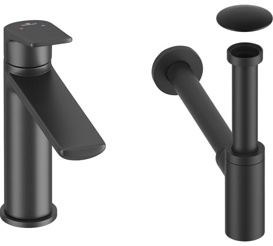 Изображение товара Смеситель для раковины в ванную комнату Wellsee ICON! for life в наборе 3 в 1 201000022