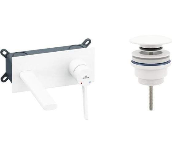 Изображение товара Встраиваемый смеситель для раковины Wellsee ONCE! and forever в наборе 3 в 1 201000450