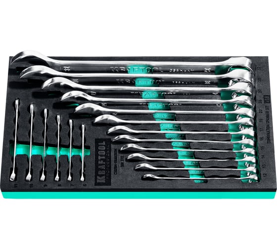 Изображение товара Набор комбинированных гаечных ключей KRAFTOOL 18 шт, 6 - 32 мм 27079-H18E