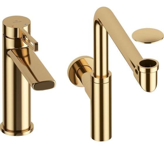 Изображение товара Смеситель для раковины в ванную комнату Wellsee ONCE! and forever в наборе 3 в 1 201000108