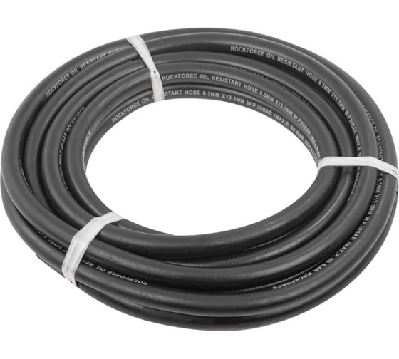 Изображение товара Шланг резиновый армированный бензо-маслостойкий 6.3x13.3 мм, 5 м Rockforce RF-AHC-55/6A(46937)
