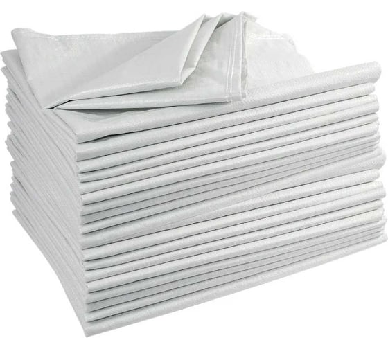 Изображение товара Мешок полипропиленовый белый 50 кг, 55х105 см, 50 шт ЛЕТО 90485