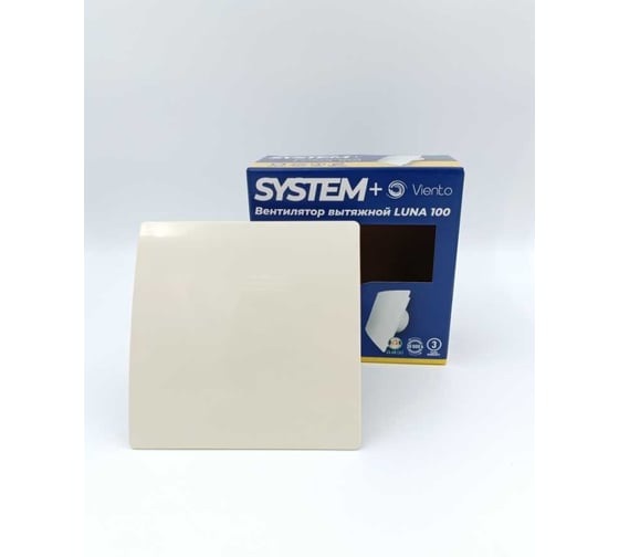 Изображение товара Вентилятор ВИЕНТО Серия SFERA, со съемной панелью в сборе LUNA O100, пластик, слоновая кость, шарикоподшипник LUNA SF 100ivory