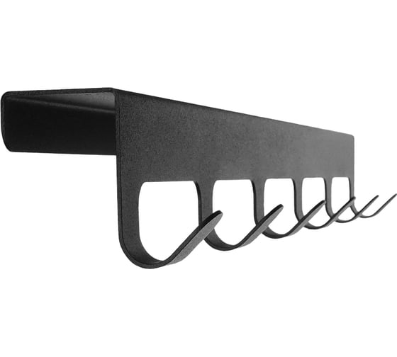 Изображение товара Навесная вешалка на дверь REXANT 6 крючков, черный 38-0643