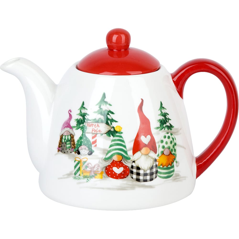 Заварочный чайник Dolomite, цвет белый/красный