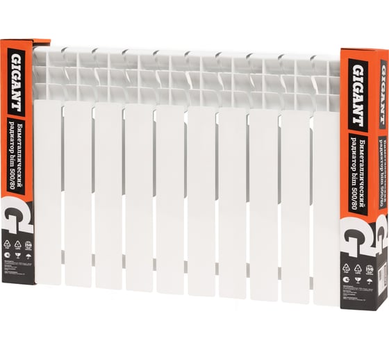 Изображение товара Биметаллический радиатор bim 500/80 12 секций Gigant GRBM58-12