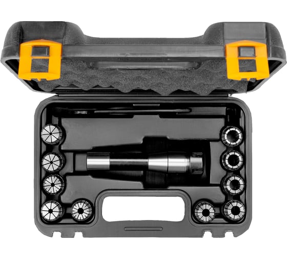 Изображение товара Патрон цанговый R8 с набором цанг ER25 из 10 шт (3-16 мм) Micron 108045