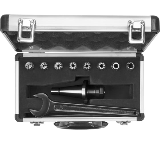 Изображение товара Патрон цанговый 50 с набором цанг ER16 из 8 шт (2-10 мм) Micron 108034