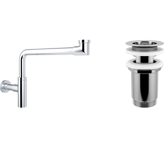 Изображение товара Сифон для раковины, набор 2 в 1 Wellsee Drainage System 182124004