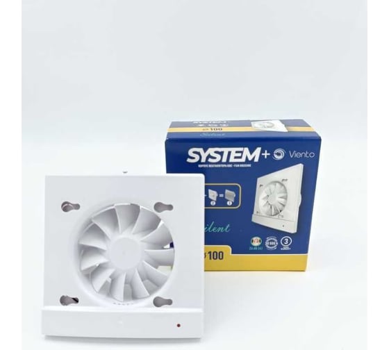 Изображение товара Корпус вентилятора ВИЕНТО SYSTEM+ O100, обратный клапан, тяговый выключатель, шарикоподшипник КВС 100СКВ