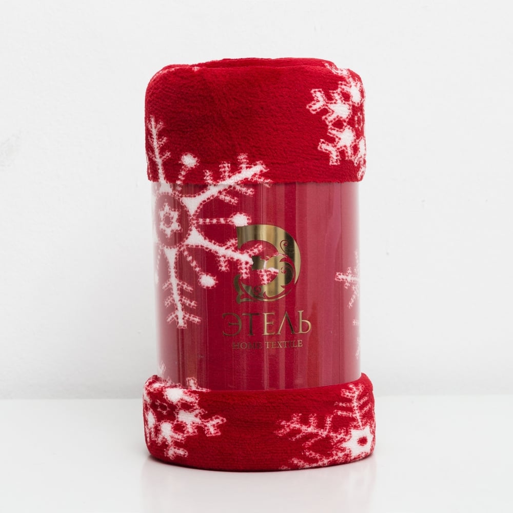 Изображение товара Плед Этель Снежинки 180х200 см корал-флис 220 гр/м2