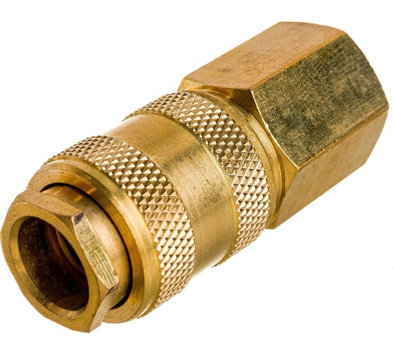 Изображение товара Быстроразъем пневматический Эврика с клапаном с внутренней резьбой 3/8 латунь ER-BSE1-3SF 935757