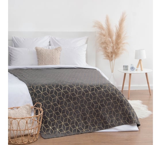 Изображение товара Плед Этель Паутина 180х200 см, 100% п/э, корал-флис 220 гр/м2 7155696