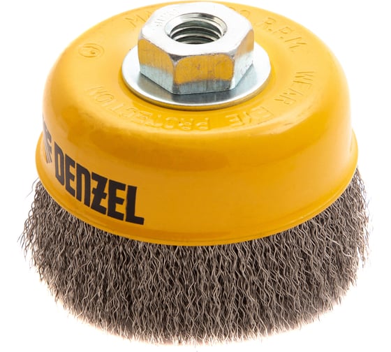 Изображение товара Щетка Чашка (100 мм; М14; витая нержавеющая проволока 0.3 мм) для УШМ DENZEL 746053