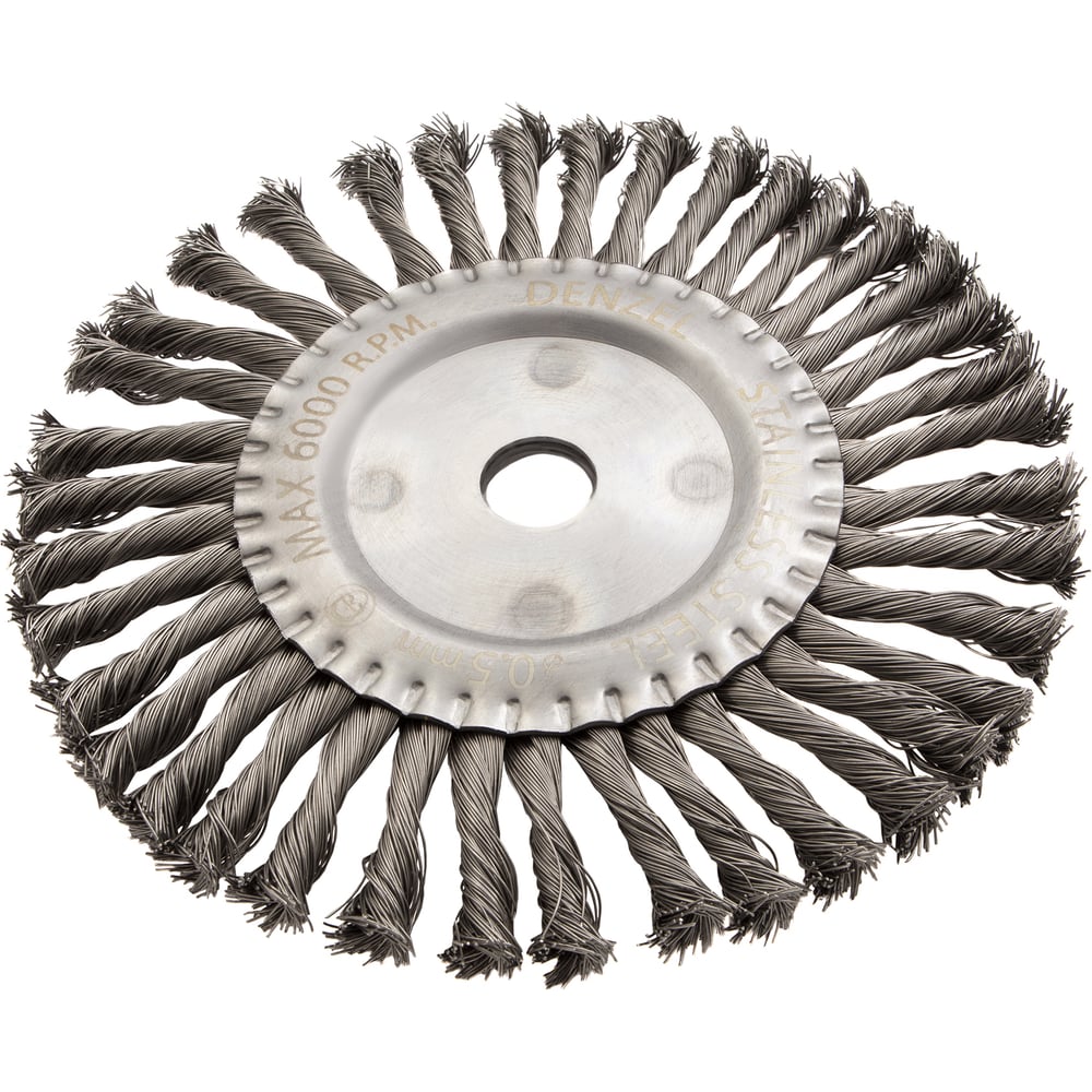 Изображение товара Щетка плоская для УШМ 200х22.2 мм нержавеющая сталь Denzel