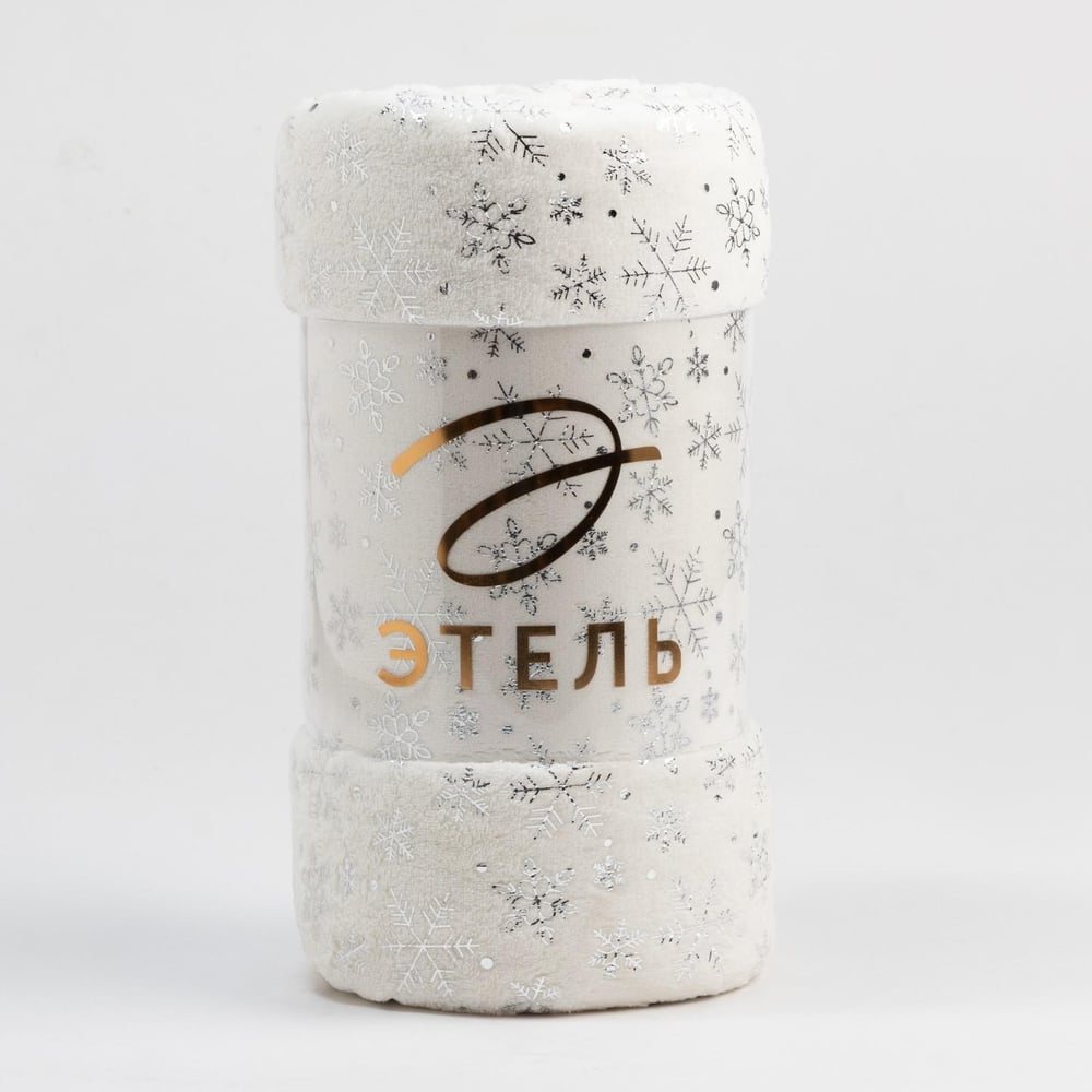 Изображение товара Плед Этель Серебряные снежинки 180х200 см корал-флис мягкий и теплый