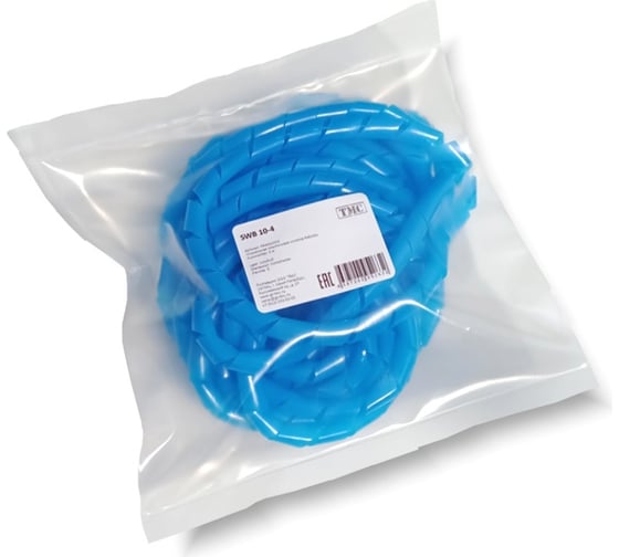 Изображение товара Спиральная пластиковая оплетка PARLмU SWB 6-4, полиэтилен, 6 мм, 14 м, голубая PR4400200