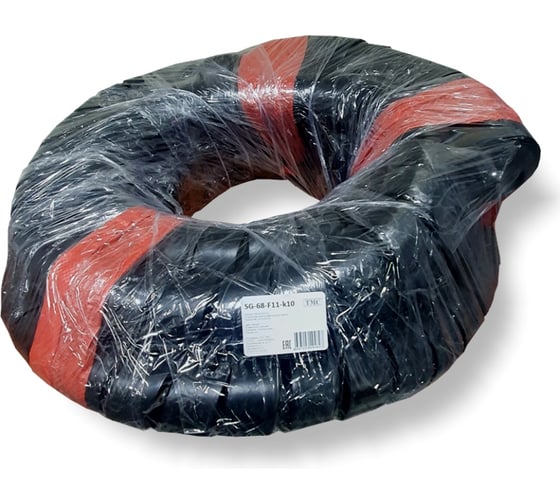 Изображение товара Спиральная пластиковая защита PARLмU SG-68-F11-k10, полипропилен, 68 мм, плоская поверхность, черная, 10 м PR0101500-10