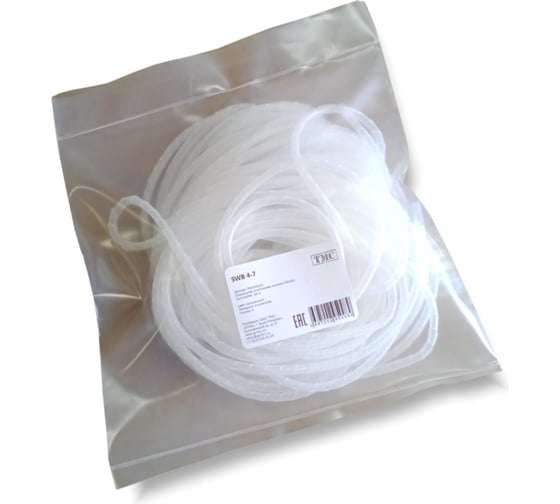 Изображение товара Спиральная пластиковая оплетка PARLмU SWB 4-5, полиэтилен, 4 мм, 20 м, белая PR4500100