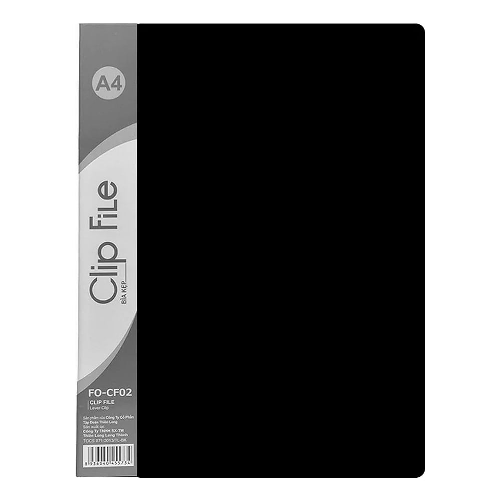 Изображение товара Папка с зажимом и карманом Flexoffice A4 черная FO-CF02 BLACK