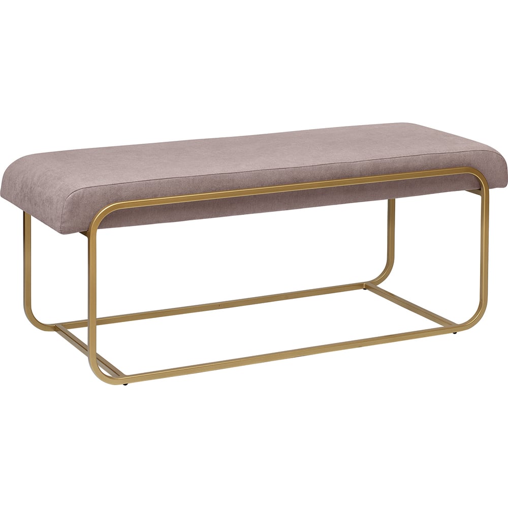 Изображение товара Банкетка GreenWeen SIENA, золотой каркас, сидение микрошенилл цвет CLAY, 1080x420x440 GW-SIENA-CLAY-108G