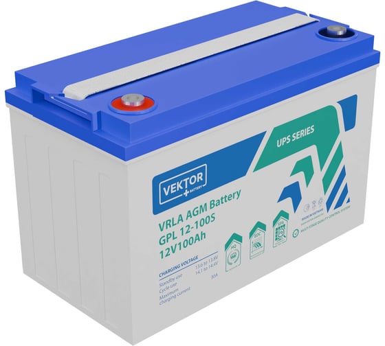 Изображение товара Аккумуляторная батарея GPL 12-100S Vektor Energy 51330