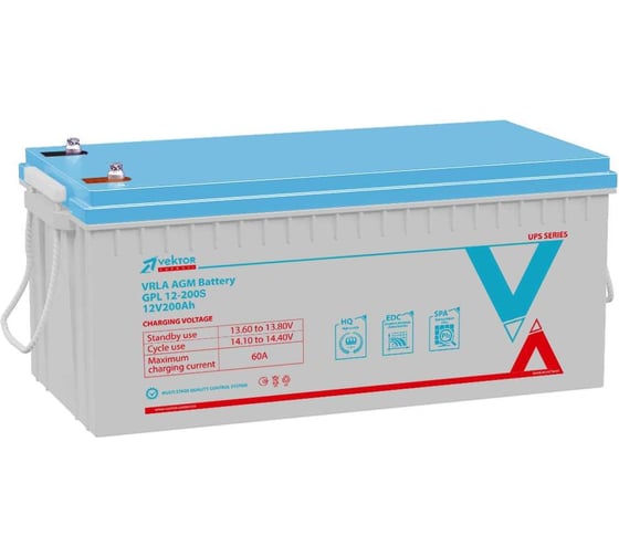 Изображение товара Аккумуляторная батарея GPL 12-200S Vektor Energy 51354