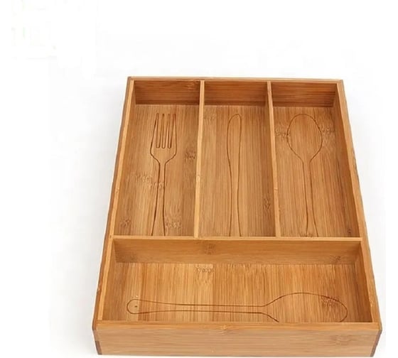 Изображение товара Лоток для столовых приборов Homium Wood, 4 секции cutlerytray2