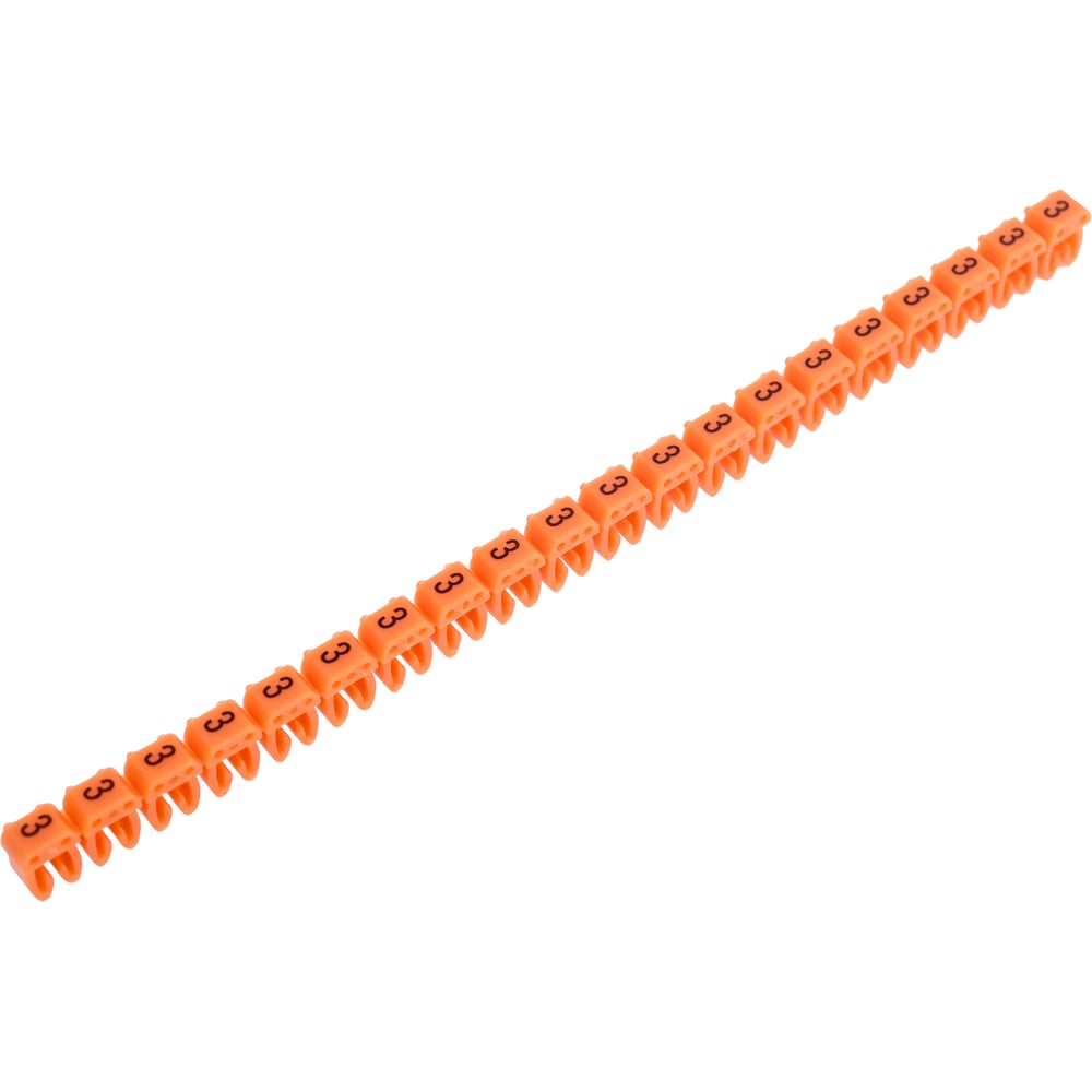 Изображение товара Маркер кабельный Klemsan KE1 3 мм, желтый, 200 шт