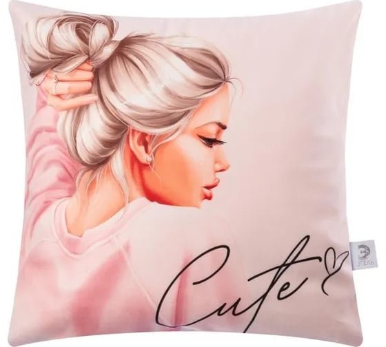 Изображение товара Чехол на подушку Этель Cute 40х40 см, 100% полиэстер, велюр 4788977