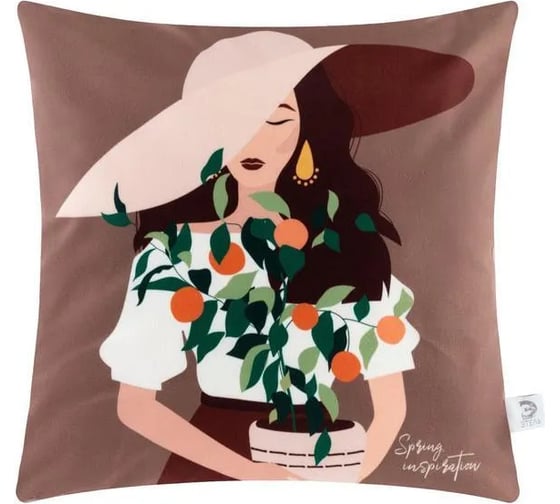 Изображение товара Чехол на подушку Этель Spring inspiration 40х40 см, 100% полиэстер, велюр 5113003