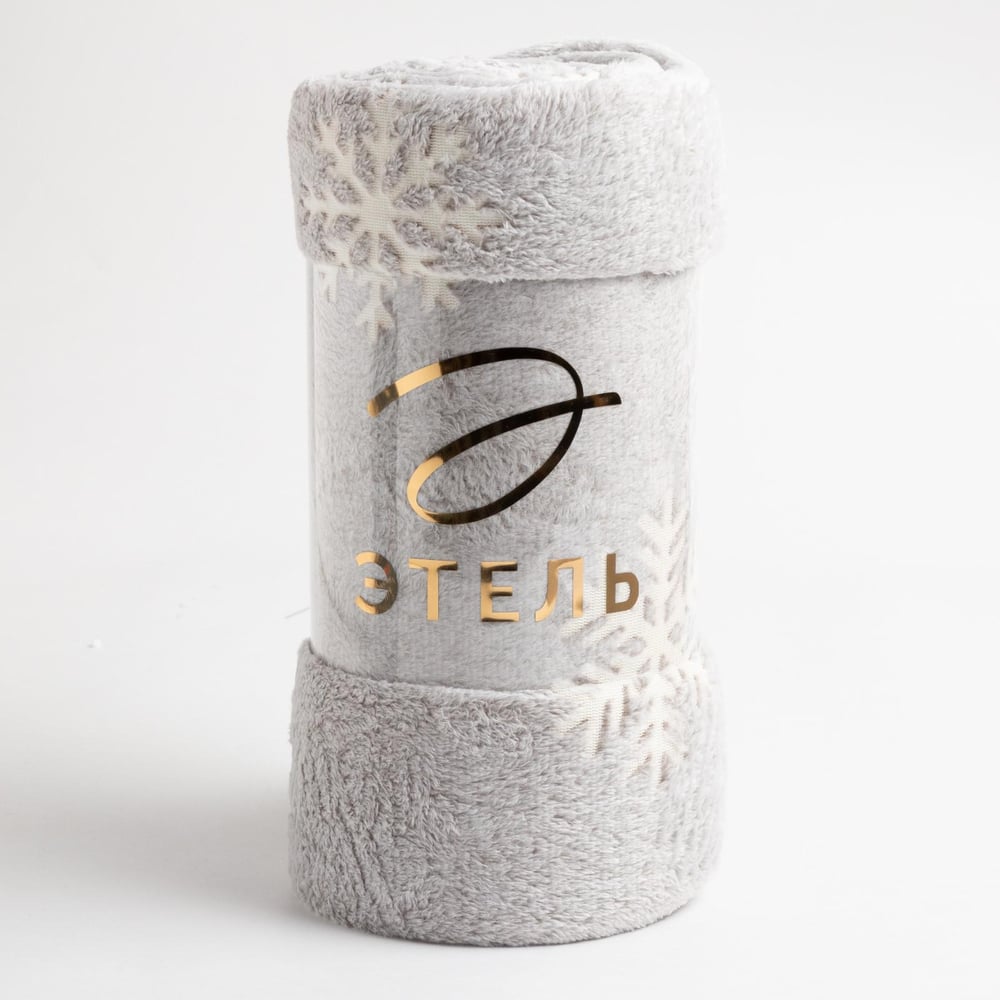 Изображение товара Светящийся в темноте плед Этель Снежинки 180x200 см корал-флис