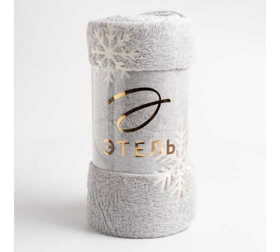 Изображение товара Светящийся в темноте плед Этель Снежинки 180х200 см, 100% п/э, корал-флис, 220 гр/м2 7110867