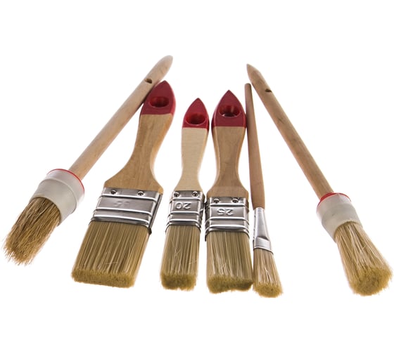 Изображение товара Набор кистей, плоские, круглые, универсальная 6шт COLOR EXPERT 82620550